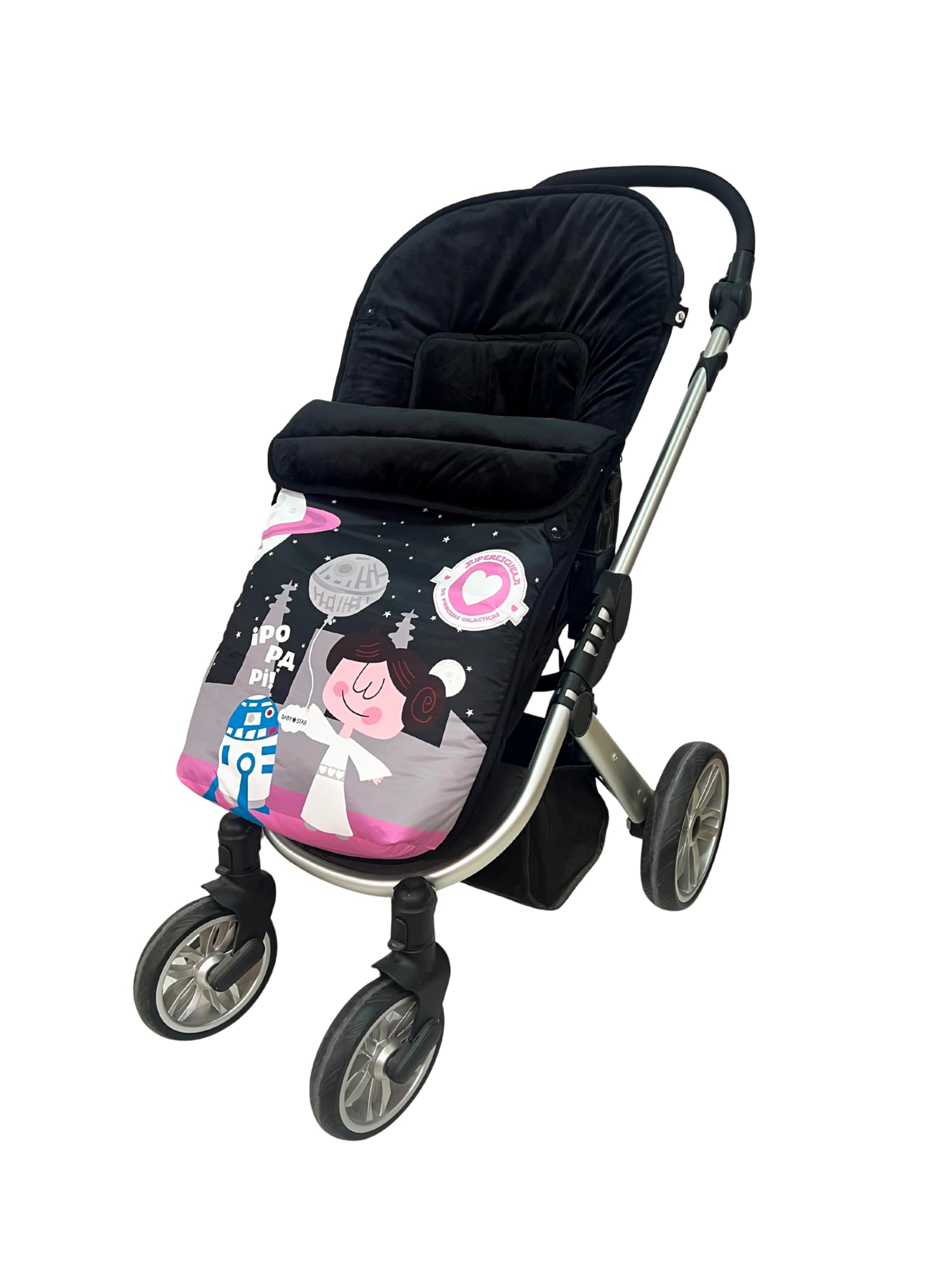 Saco Silla de Paseo Universal, saco bebe invierno con polar extrasuave, saco carro bebé impermeable, desmontable y transpirable, doble apertura, resistente al frío hasta -15 grado
