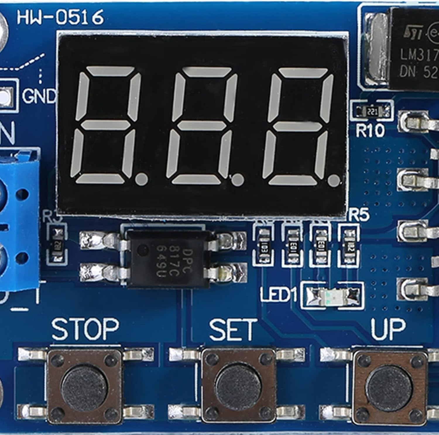 DC 5V-36V Cycle Timer Delay, Programmable Timer Switch Delay Relay Module | Dual-MOS Output Adjustable Time Delay with LED Display, 12V (0.1s to 999min), High Power Capacity Emergency Stop Function