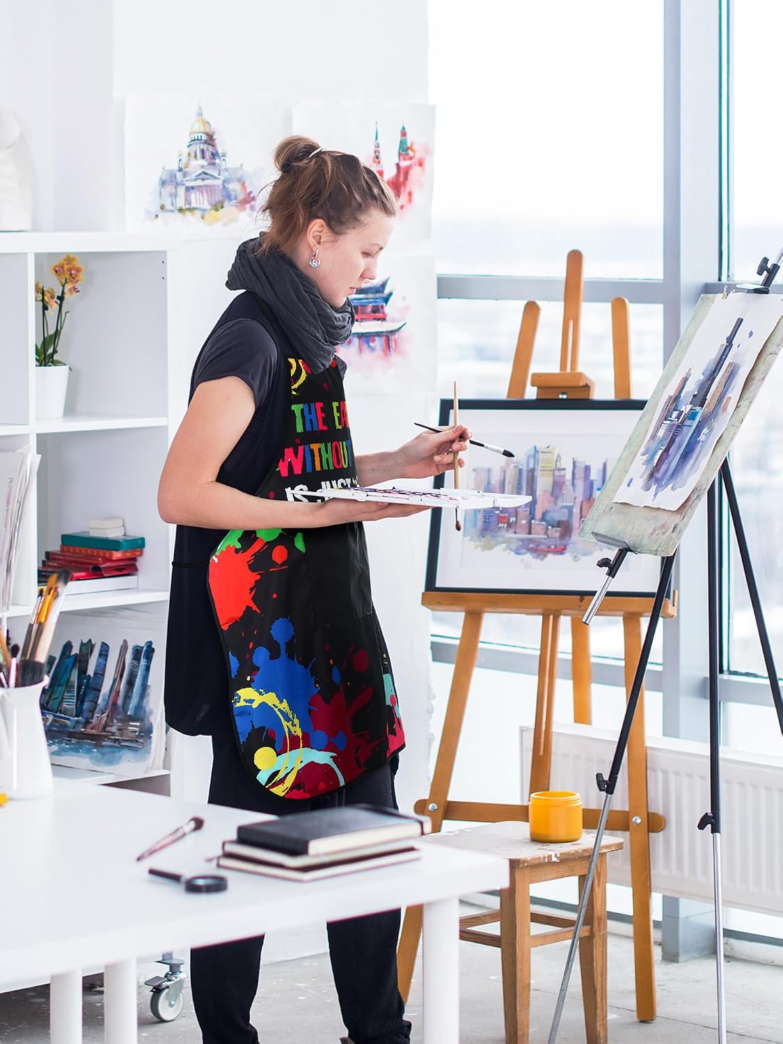 3 Pcs Painting Smock for Adults, Waterproof Art Apron Artist image 5