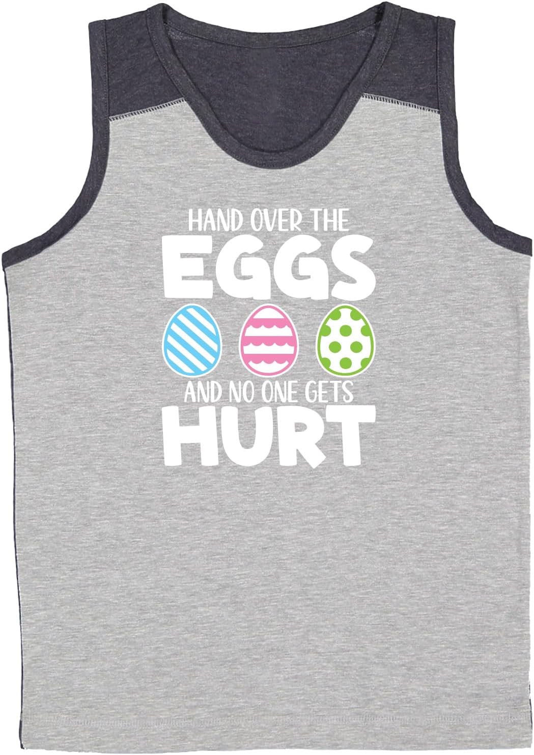 Hand Over The Eggs and No One Gets Hurt Youth Contrast Back Tank Top