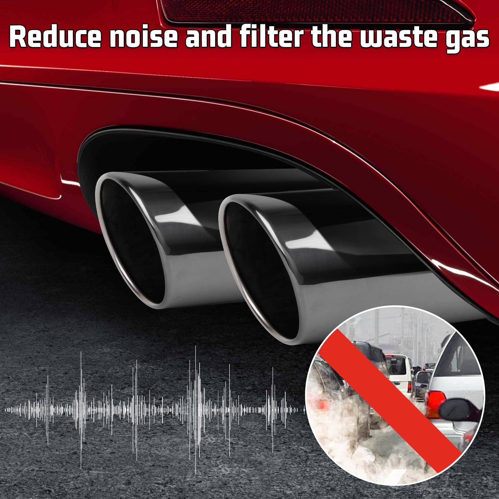 4" Inlet 7" Outlet – 18" długość całkowita długa stal nierdzewna zwijana krawędź uniwersalna rura Tialpipe, 20 stopni Exhaust Tip Diesel do ciężarówki EXT27