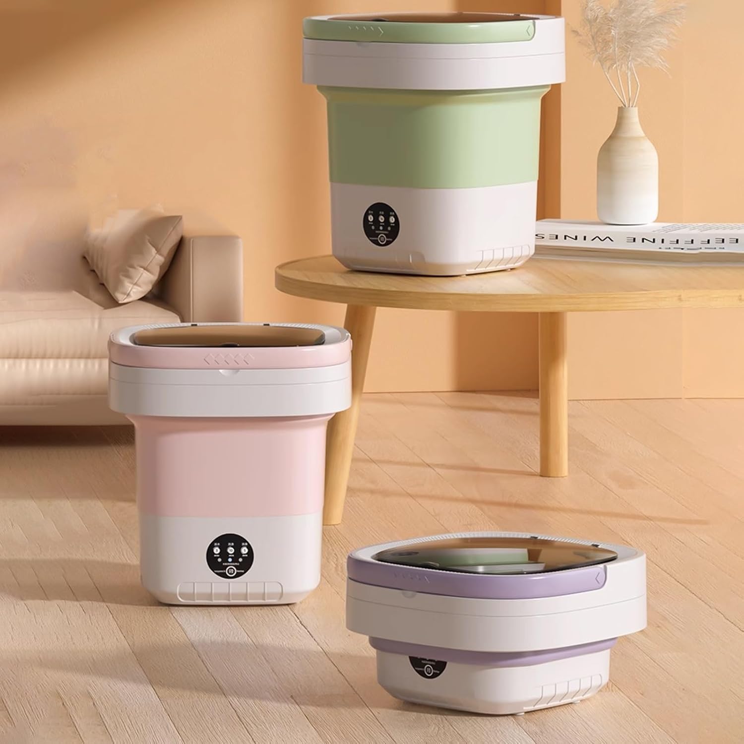 Przenośna mini pralka i suszarka - kompaktowa i lekka składana podkładka 12 l do mieszkań i akademików - technologia Deep Clean
