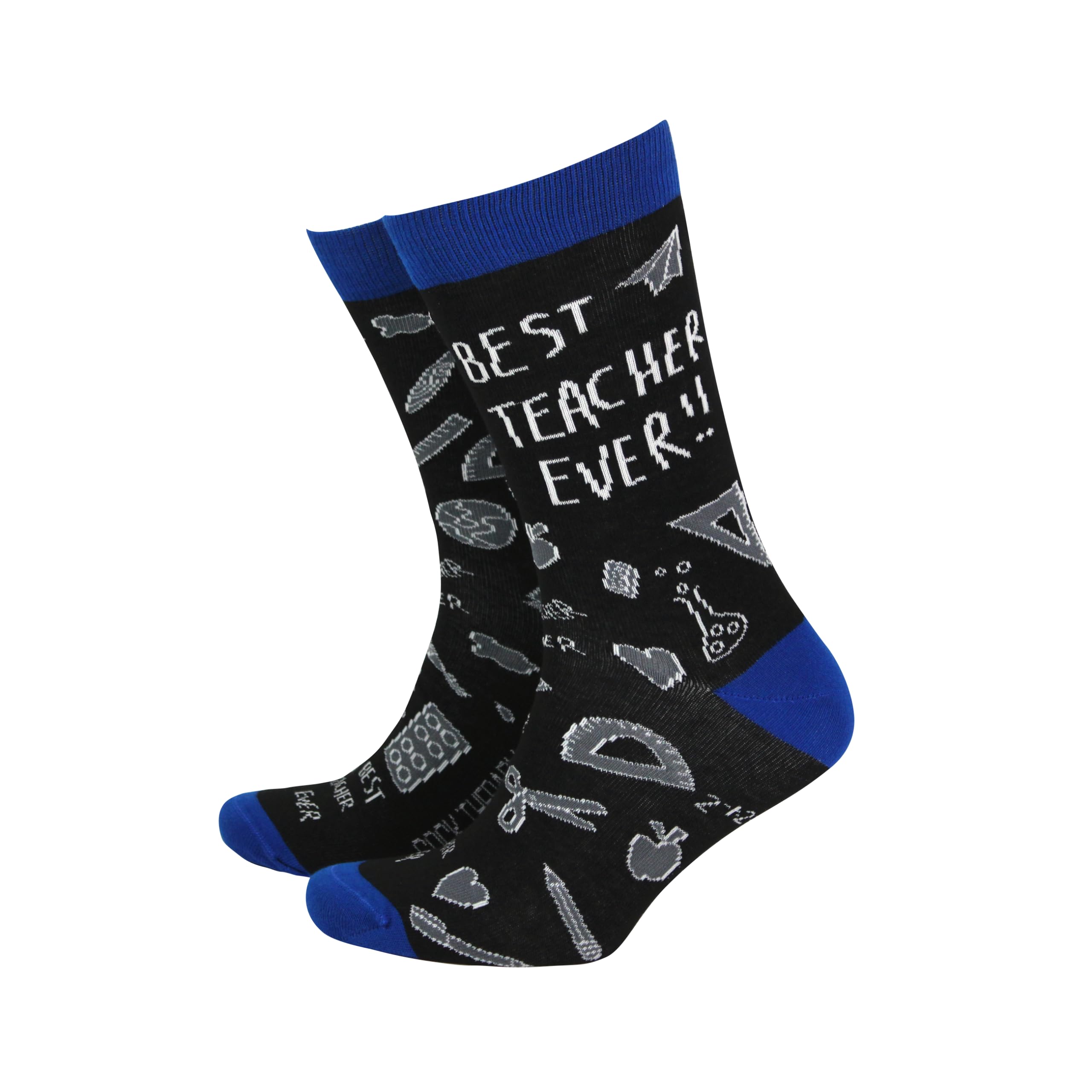 Smiling Faces Making Smiles Since 2001 Men's Black Sock Therapy Novelty Colourful Bamboo Socks Smart Design Comfortable Breathable Socks - Best Teacher Ever Socks