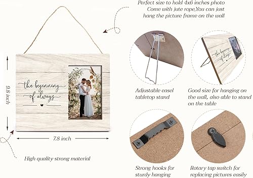 Miniatura 6 de Regalos de compromiso de Orchroma para parejas, regalos de boda para parejas, marcos de fotos de compromiso para el Sr. y la Sra. recién