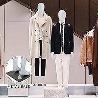 Vista 32 de BLKMTY Maniquí femenino de 69 pulgadas con forma de vestido de cuerpo completo, modelo de ropa, maniquí ajustable, maniquí desmontable realista