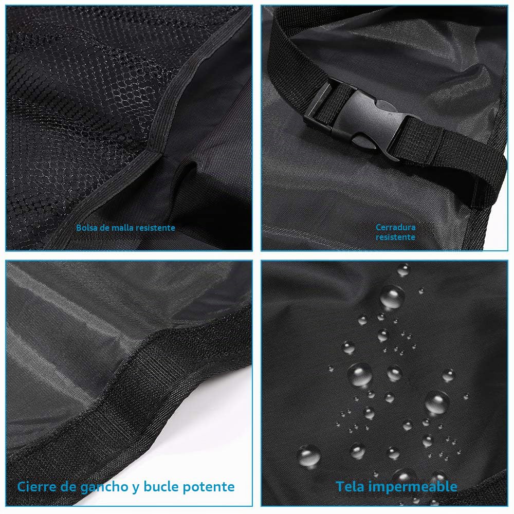 URAQT Organizador Maletero, Bolsas de Malla para Coche con 9 Bolsillos, Correa Ajustable y 3 Cinta de Fijación, Adecuado para SUV, MVP, 52x105cm