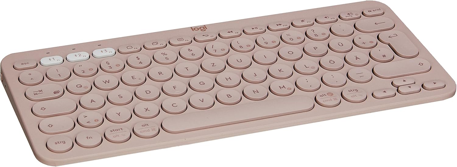 Logitech K380 Multi-Device Bluetooth Keyboard QWERTZ German Pink, W126628314 (Keyboard QWERTZ German Pink K380 Multi-Device Bluetooth© Keyboard, Mini, Bluetooth, QWERTZ, Pink)