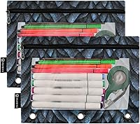 Vista 47 de Binder Pouch Purple Gold Shine Marble File Folder Sturdy Pencil Pouch for 3 Ring Binder Clear Window Office Desk Supplies Case Memento Holder with