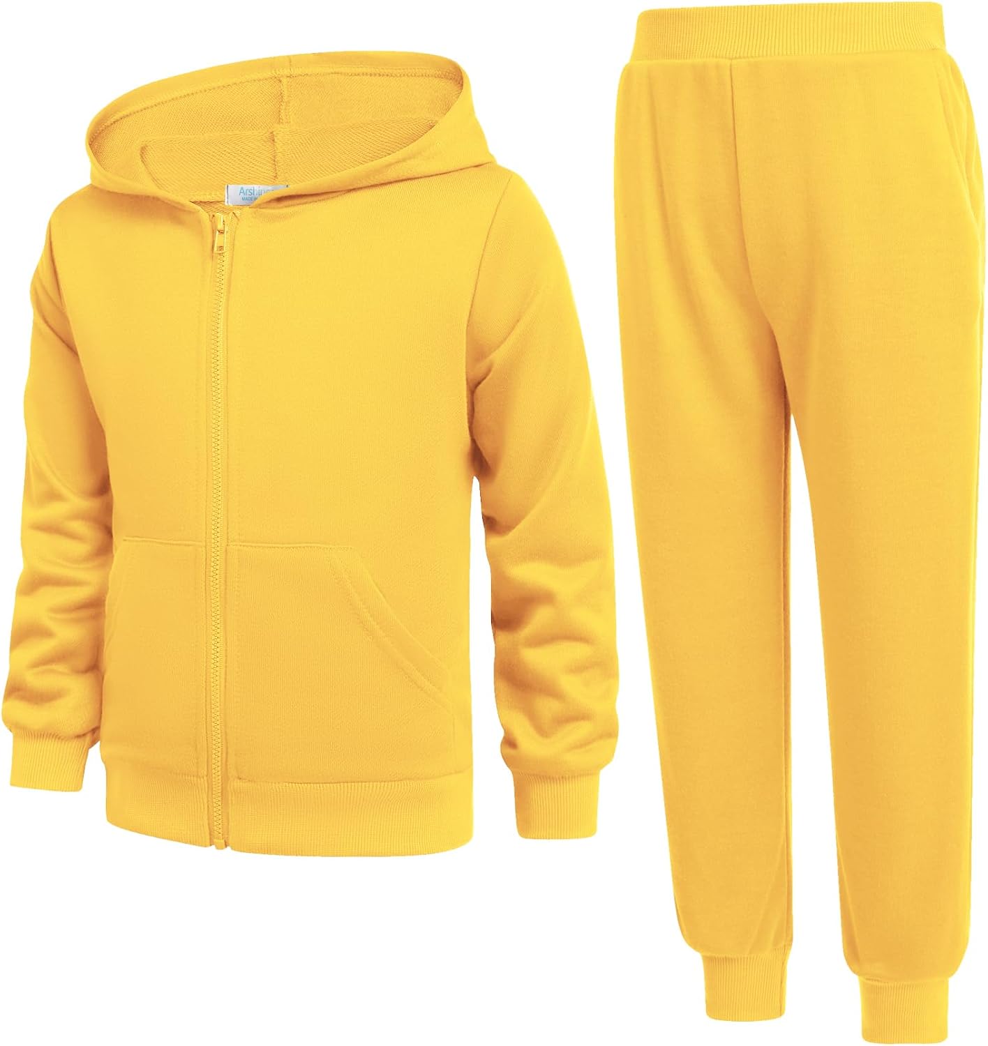 Arshiner Boys Athletic Tracksuit Zip Up Hoodie Sweatshirt and Jogger Pants