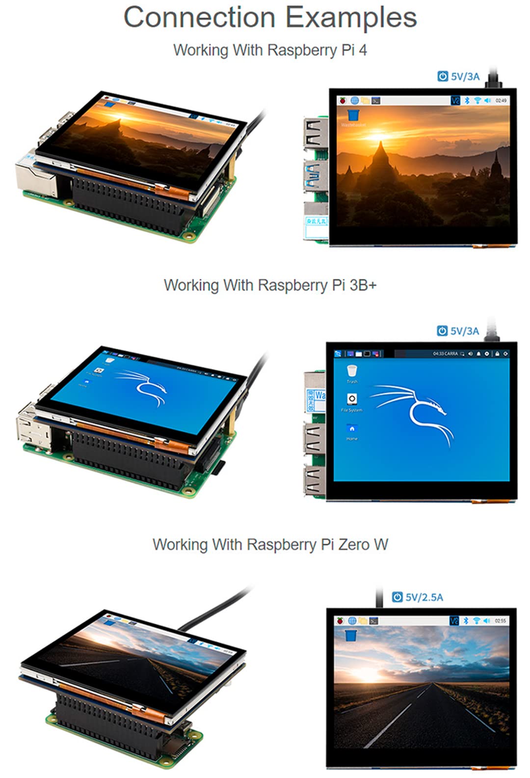 Amazon.co.jp: Raspberry Pi 4B/3B+/3B/3A+/Pi Zero W/Zero 2 W/WH