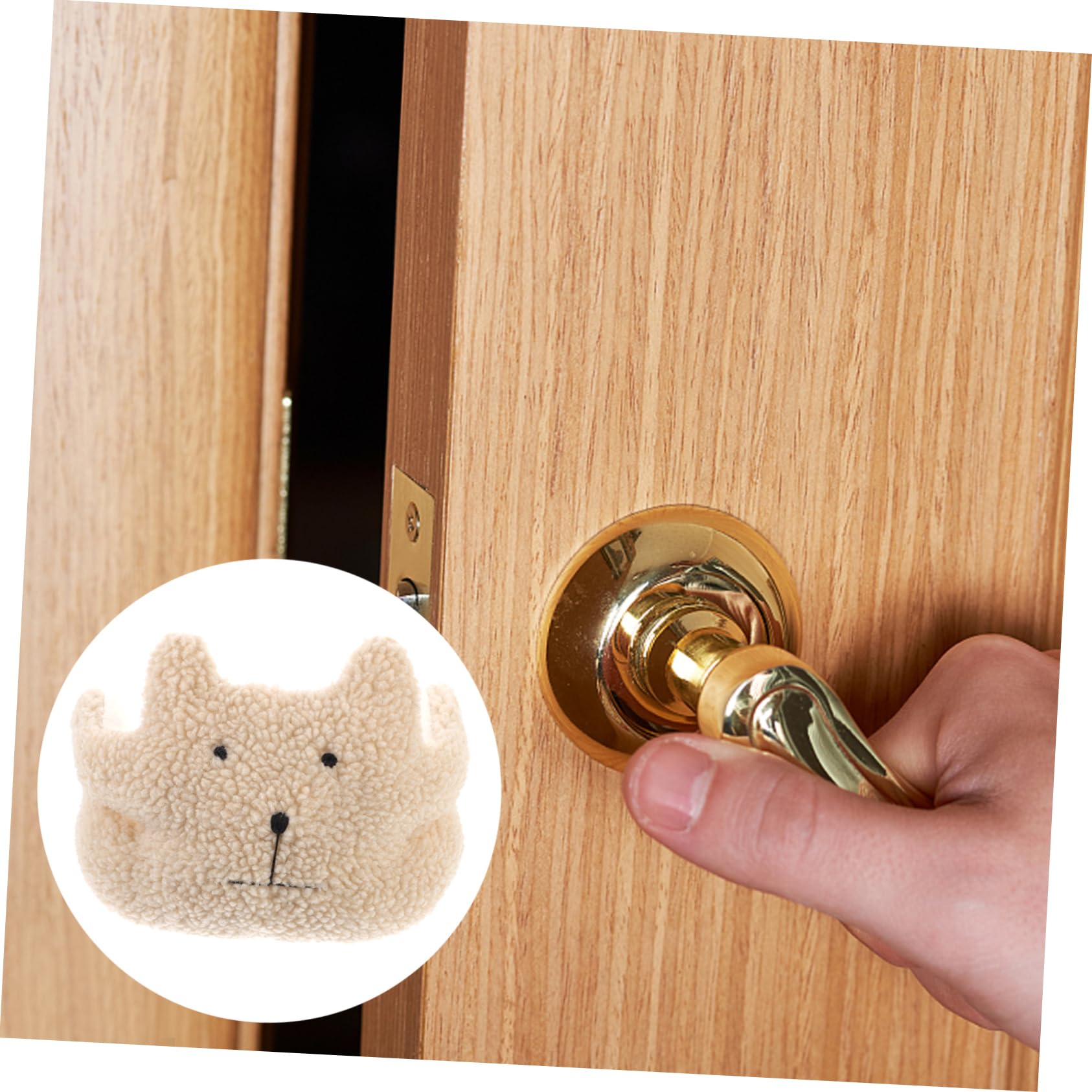 INOOMP 3 Piezas Tarjeta de Mano antipinzamiento Tope de Puerta de Dibujos Animados Portavoz Protector de Dedos de Bloque de Puerta de casa Seguridad del bebé sherpas