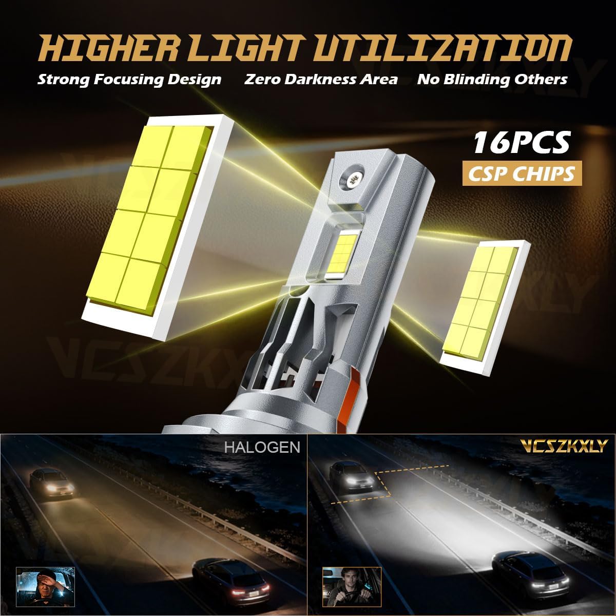 Lights for Mercedes-Benz ML350 Bulbs High Low Beam Fog Lights 2006 2007 2008 2009 2010 2011, Plug and Play, Powersports Light For Off road Use, 6Pcs