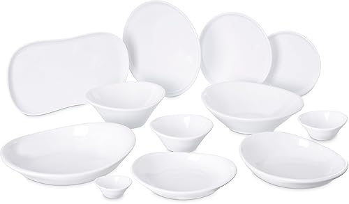 Miniatura 7 de Carlisle FoodService Products 5300302 Stadia - Plato de plástico para pasta, 8-12 pulgadas, color blanco