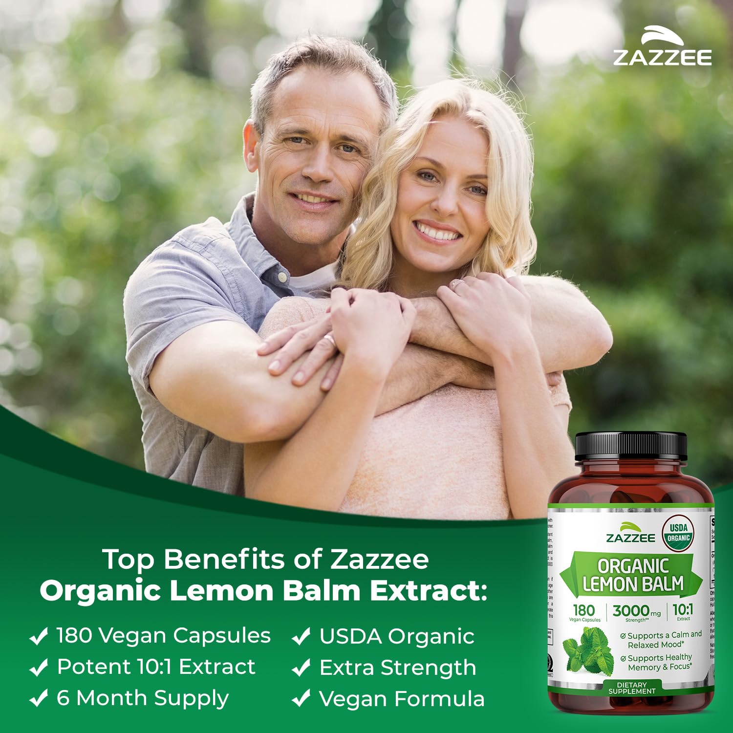 Amazon.com: Zazzee USDA Organic Lemon Balm 10:1 Extract, 180