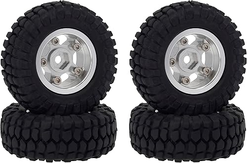 MEUS RACING 1/24 RC Crawler Ruedas dobles Juego de reacondicionamiento de doble rueda Kit de modificación de neumáticos Acoplador de ruedas Eje de