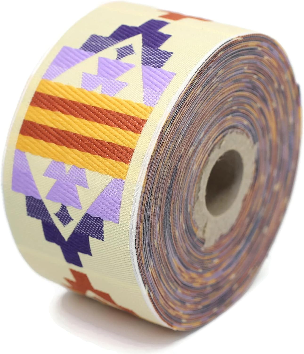 11 Yard Spool 1.96" Aztec Southwest Native America Indian Navajo Jacquard Ribbon Woven Trim Embroidery Tape for Home Decor Clothing and Costume Design 50126