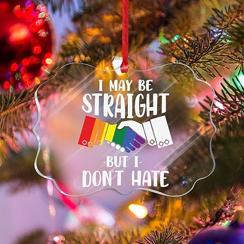 Miniatura 10 de We are All Equal - Adornos de Navidad bisexuales, orgullo arco iris, gay, LGBTQ, decoración de árbol de Navidad, recuerdo, novedad gay, adornos