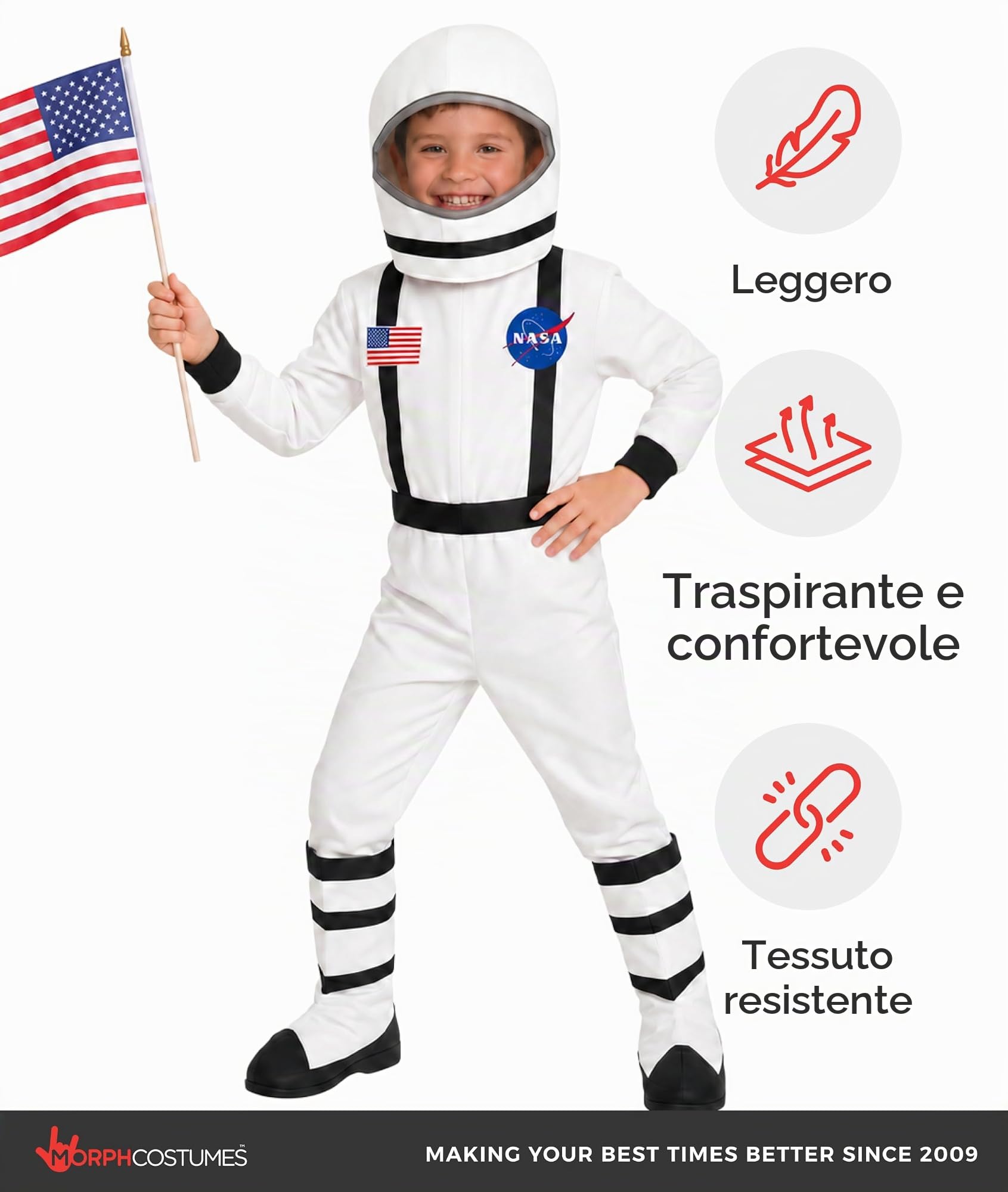 Fun Shack Costume Astronauta Bambino, Costume Spaziale Halloween