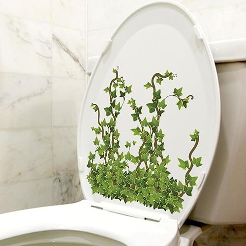 Miniatura 4 de BIBITIME Vinilo adhesivo de hojas para pared, diseño de plantas verdes, enredaderas extraíbles, azulejos de vidrio, decoración de pared para baño