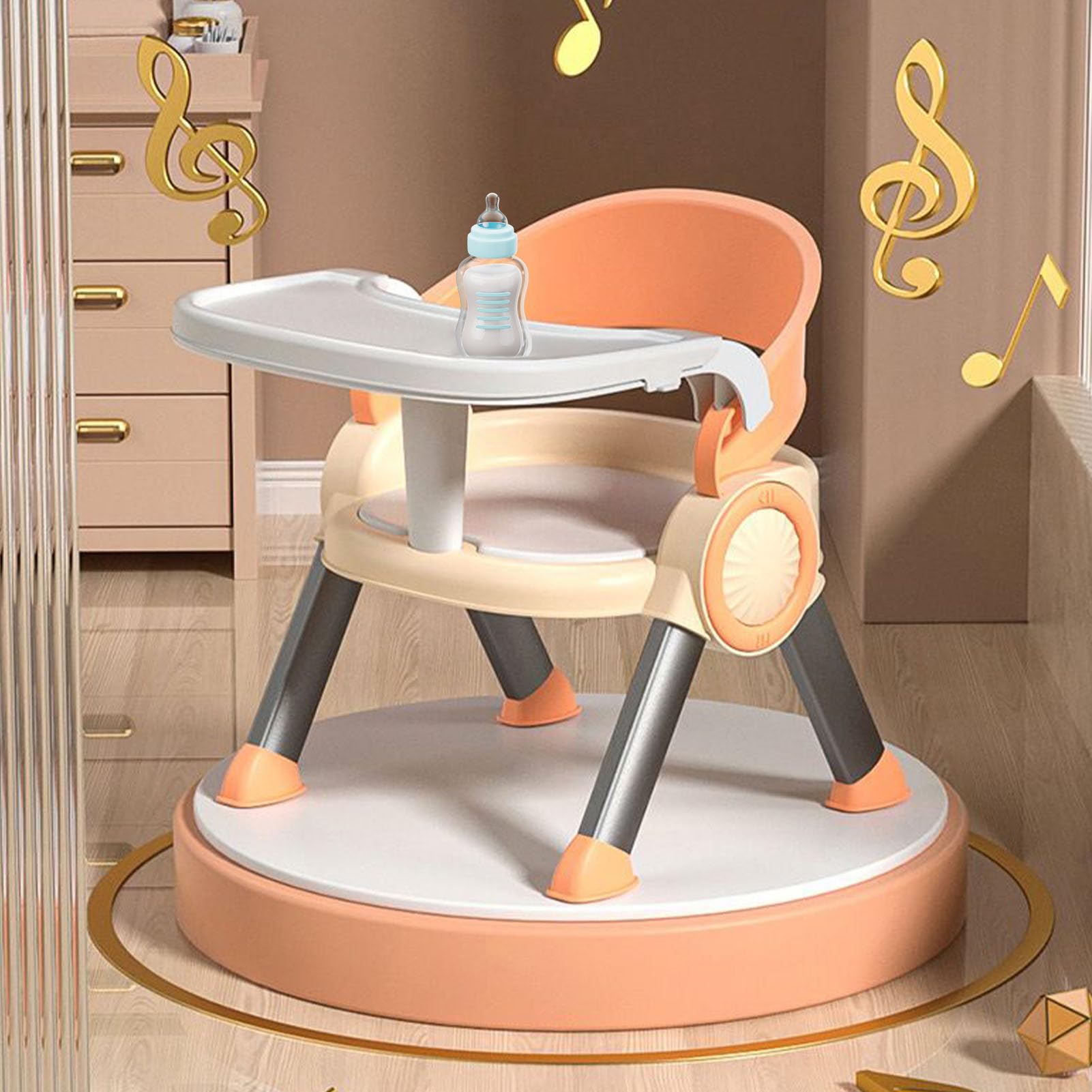 Seggiolino Pappa Neonato Seduta Studio Multifunzione Musicale Per Bambini