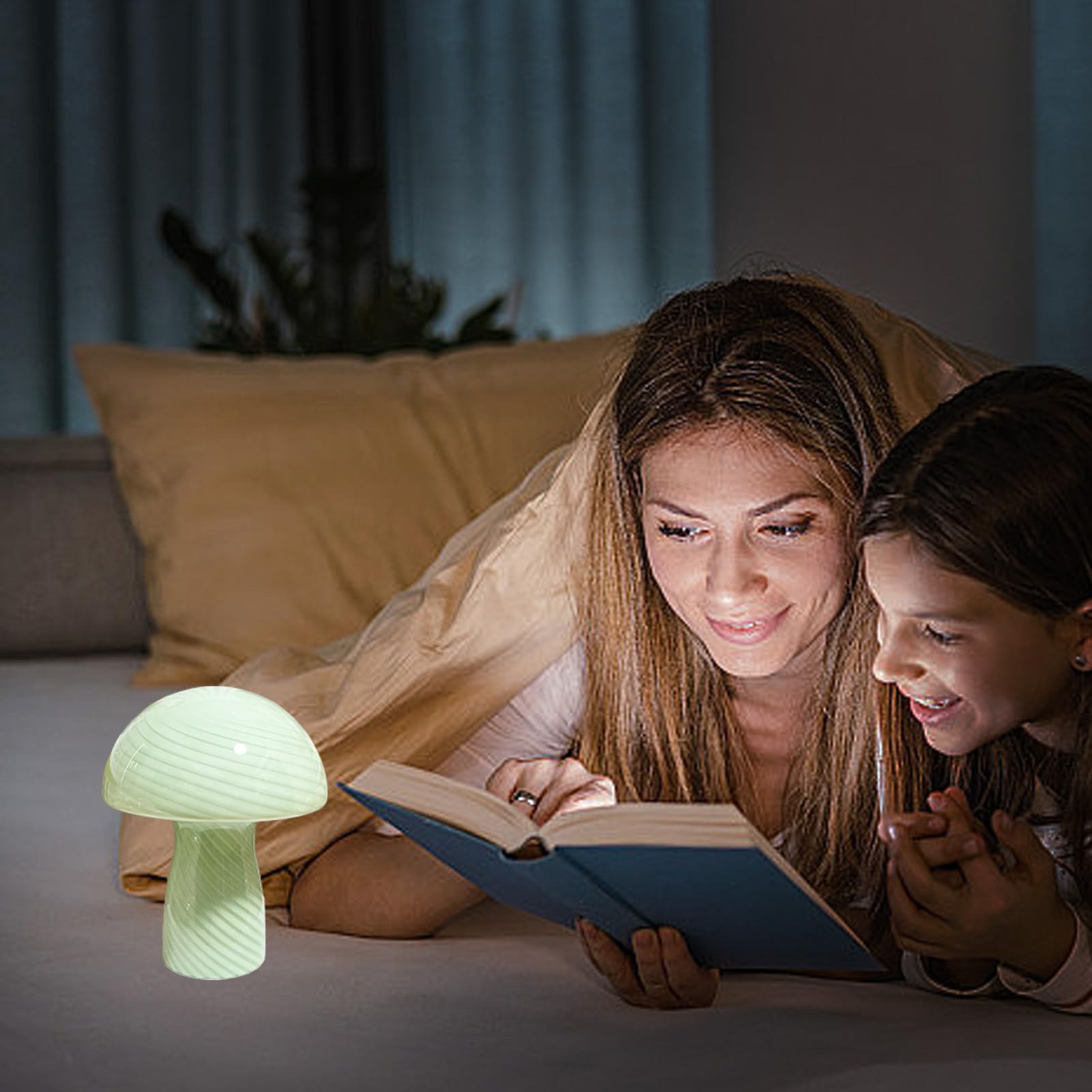 Generico Luce notturna a fungo - Lampada da tavolo a LED regolabile