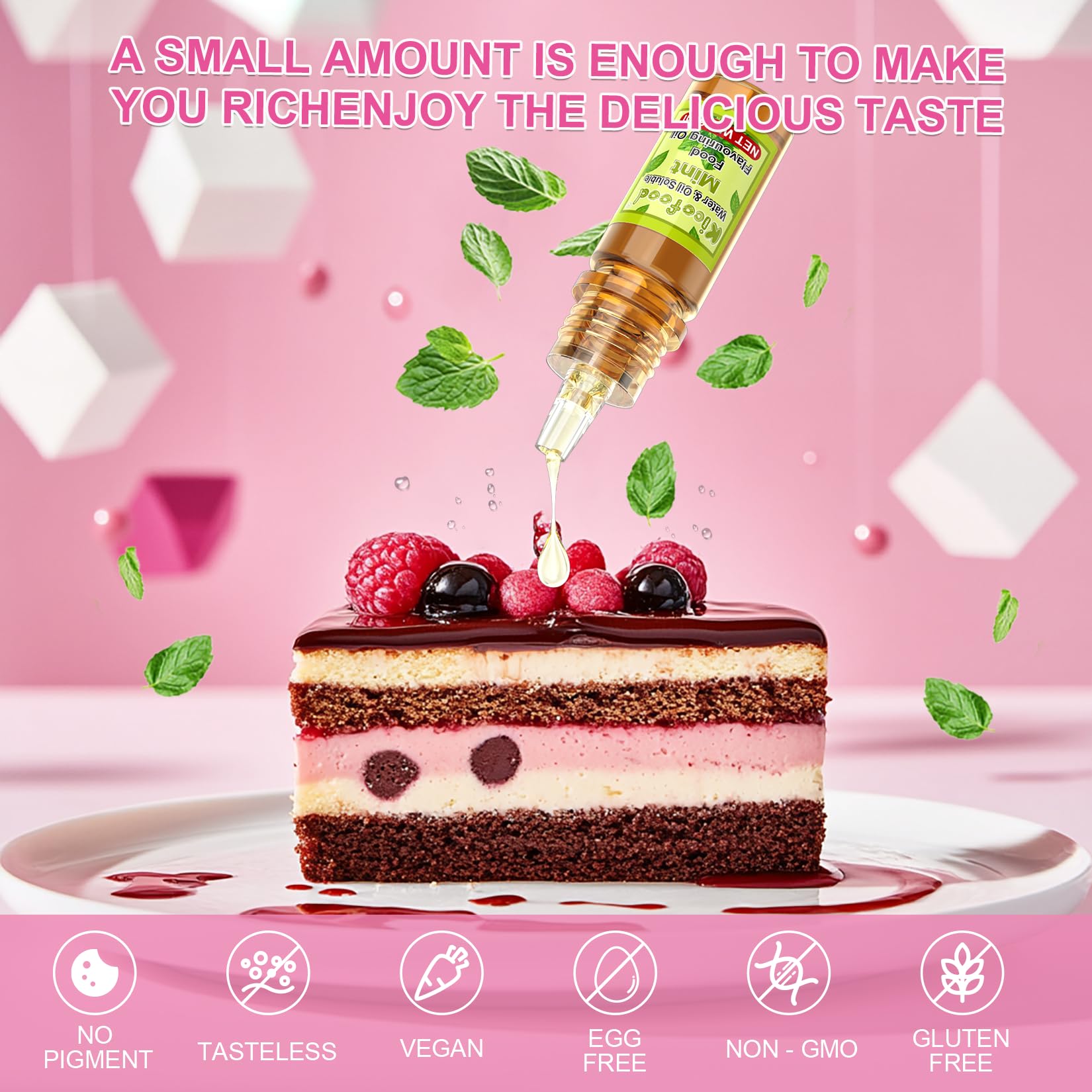 Aromas Alimentarios - 12 Saborizantes Sin Azucar Concentrado para Yogur, Hornear, Bebidas, Postres, Requesón, Pastel, Jabón, Soluble En Agua Y Aceite – 6ml