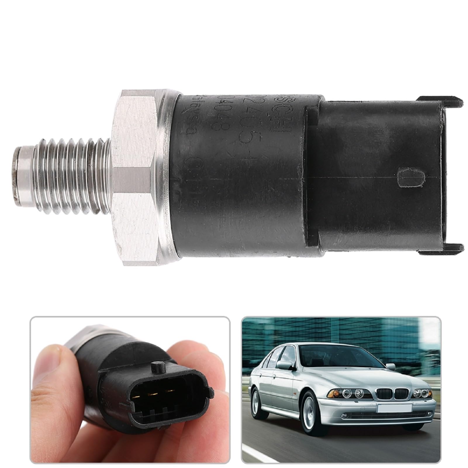 Sensore Pressione Carburante, 0281002405 Sensore Pressione Rail Olio Produzione Professionale Adatto Per 3 5 7 X5 2.5 3.0 D XD