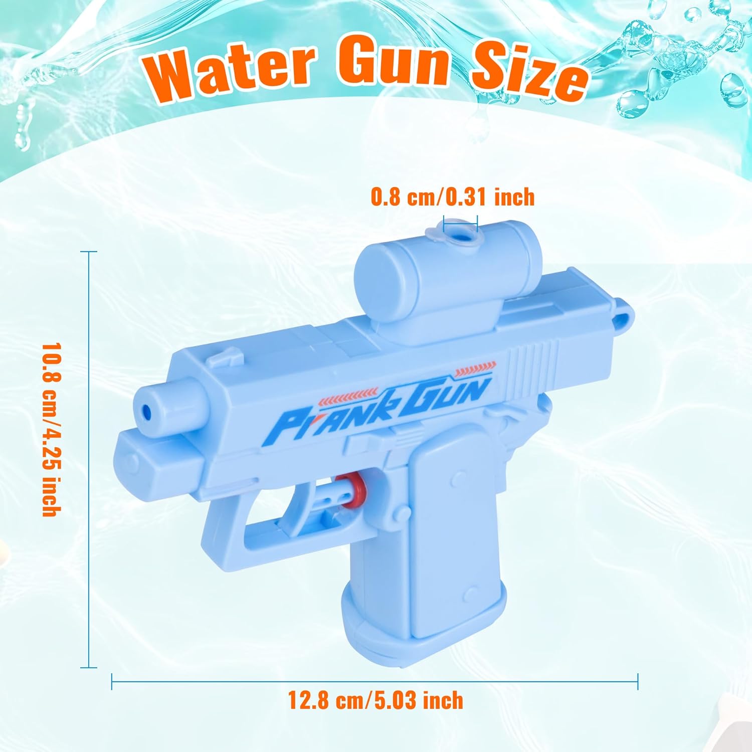 Prank Water Gun, Prank Two-Way Water Gun, Pranks Battle Waters Guns Fight, Novelty Game for Parties & Summer Fun (Blue)