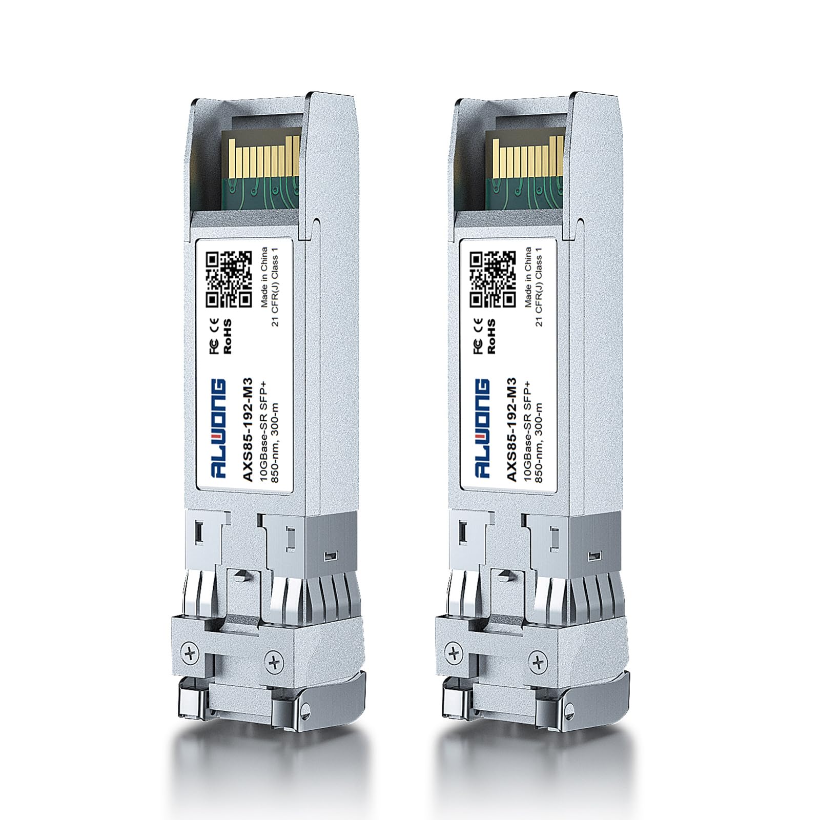 10GBase-SR SFP+ Transceiver, 10G 850nm MMF, up to 300 Meters, Compatible with Cisco SFP-10G-SR, Meraki MA-SFP-10GB-SR, Ubiquiti UF-MM-10G, Mikrotik, Netgear and More, Pack of 2-image-8