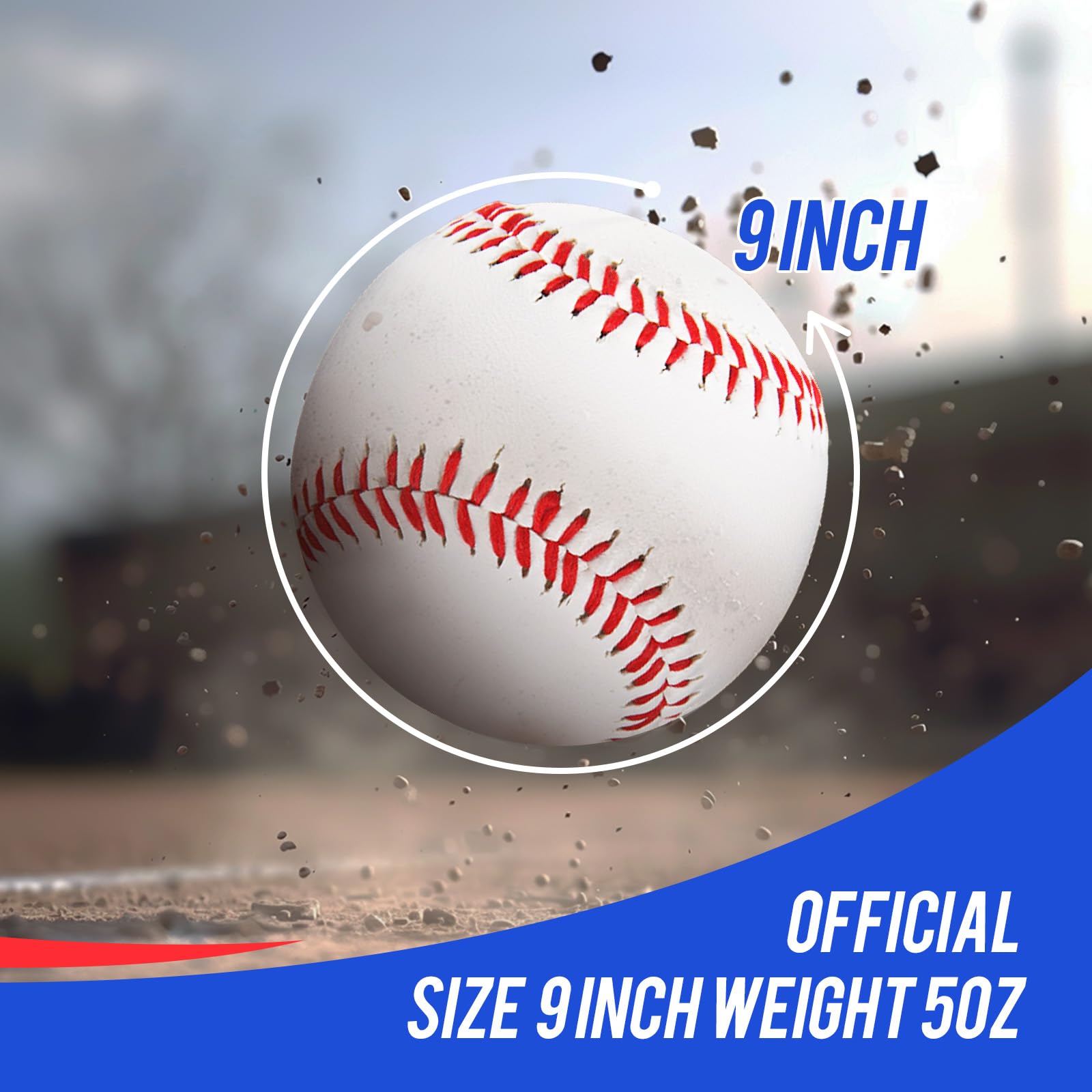 Patiassy 3 Pack Standard Size Baseballs for Training and Practice