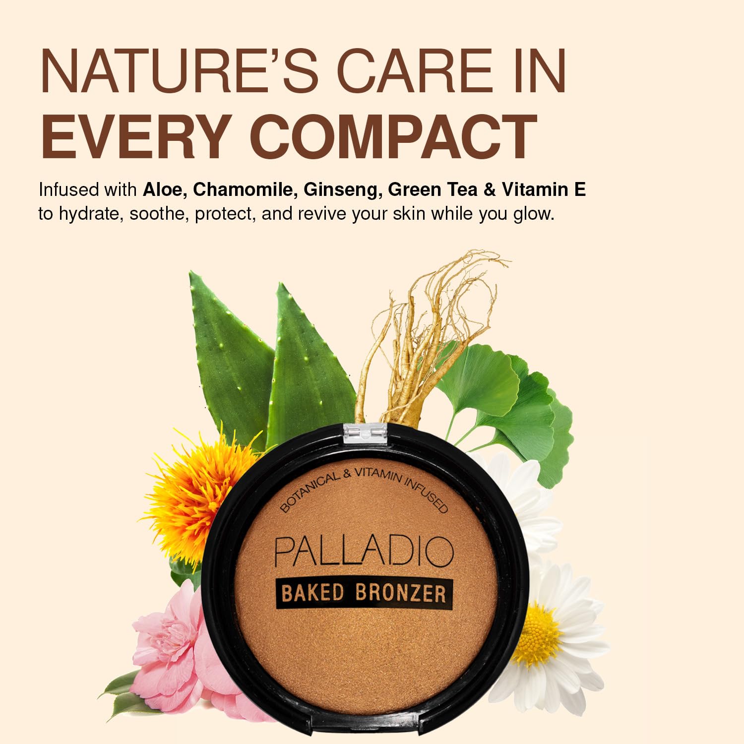 Palladio Baked Bronzer, Highly Pigmented and Easy to Blend, Shimmery Bronzed Glow, Use Dry or Wet, Lasts all day long, Provides Rich Tanning Color Finish, Powder Compact, Illuminating Tan - Image 7