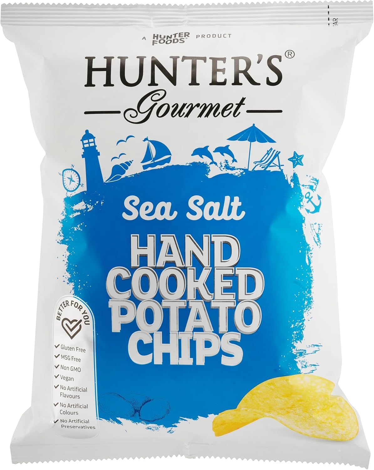 Hunter’s Gourmet Sea Salt Hand Cooked Potato Chips 125g Hunter’s Gourmet Sea Salt Hand Cooked Potato Chips 125g
