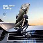 UGREEN Car Phone Holder Gravity Vent Phone Mount | Cell Phone Holder Compatible with iPhone 17 16 15 14 13 12 Pro Max Mini Plus, iPhone 11 SE XS XR 8 7 6 6S Smartphone, Black