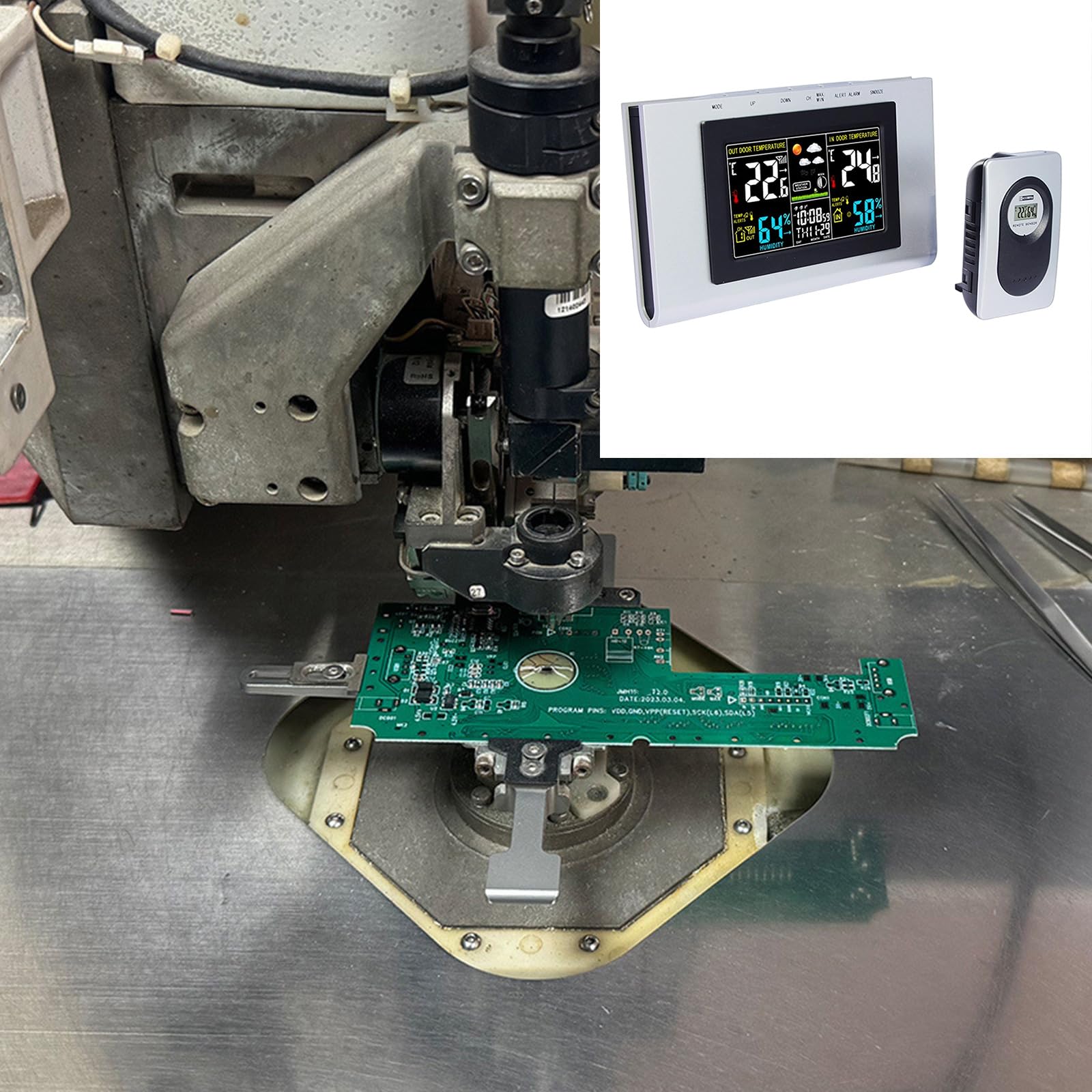 Kunststoff Hygrometer, Thermometer, Hygrometer mit Farbbildschirm für Küche, Weinkeller und Pflanzenpflege, batteriebetrieben