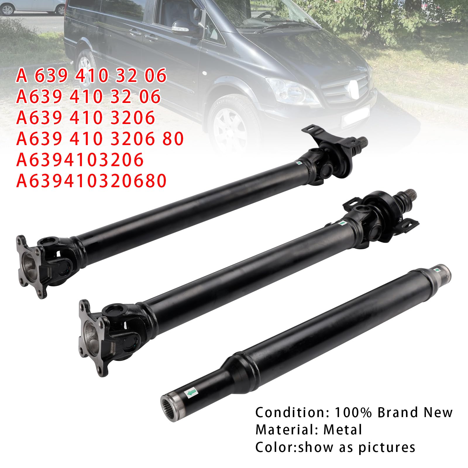 Topteng Propshaft Drive Shaft 2211mm Length 6394103206 Apto para Mercedes Viano Vito Bus W639