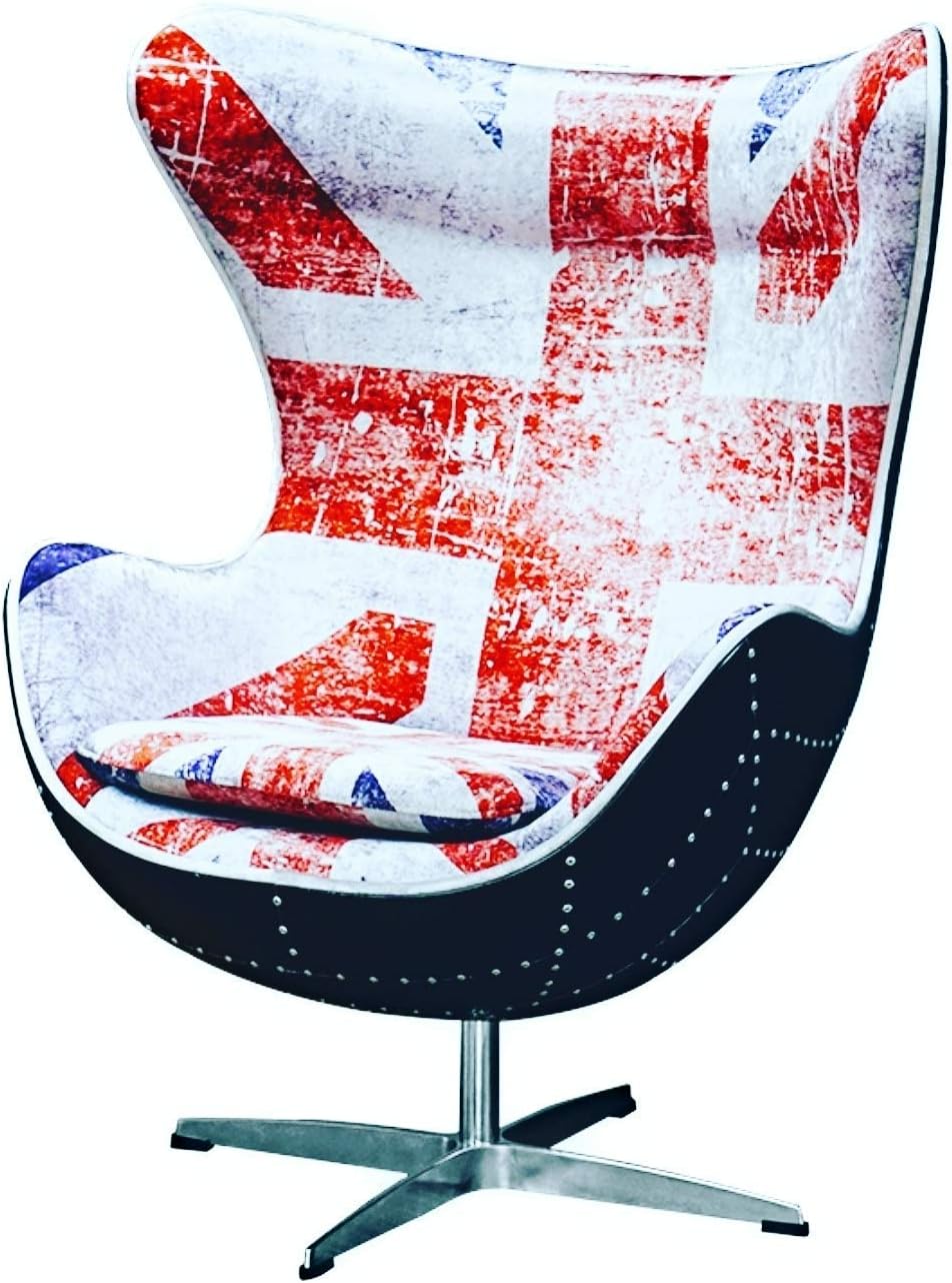 Aviator Spitfire Union Jack Wingback Egg Chair