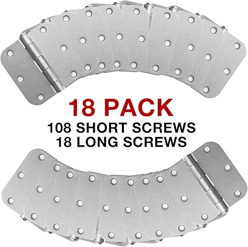 Vista 113 de Paquete de 6 bisagras redondeadas, radio de 5/8 de pulgada, herrajes para cabaña, bungalow, apartamento, casa rodante, rascacielos, habitación