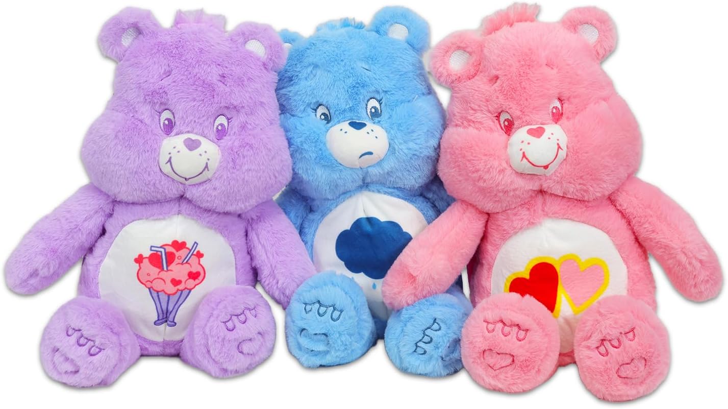 Care Bears Grumpy Bear Plushie Backpack Set - Bundle with 17" Plush Doll with Carrying Straps, Stickers, More | Care Bears Stuffed Animal