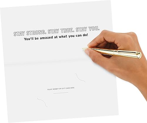 Miniatura 5 de Hallmark Portatarjetas de graduación o tarjetas de regalo, papel de aluminio dorado Congrats Grad (6 tarjetas con sobres)