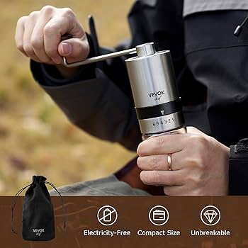 Amazon.com: VEVOK CHEF Manual Coffee Grinder Stainless Steel Burr