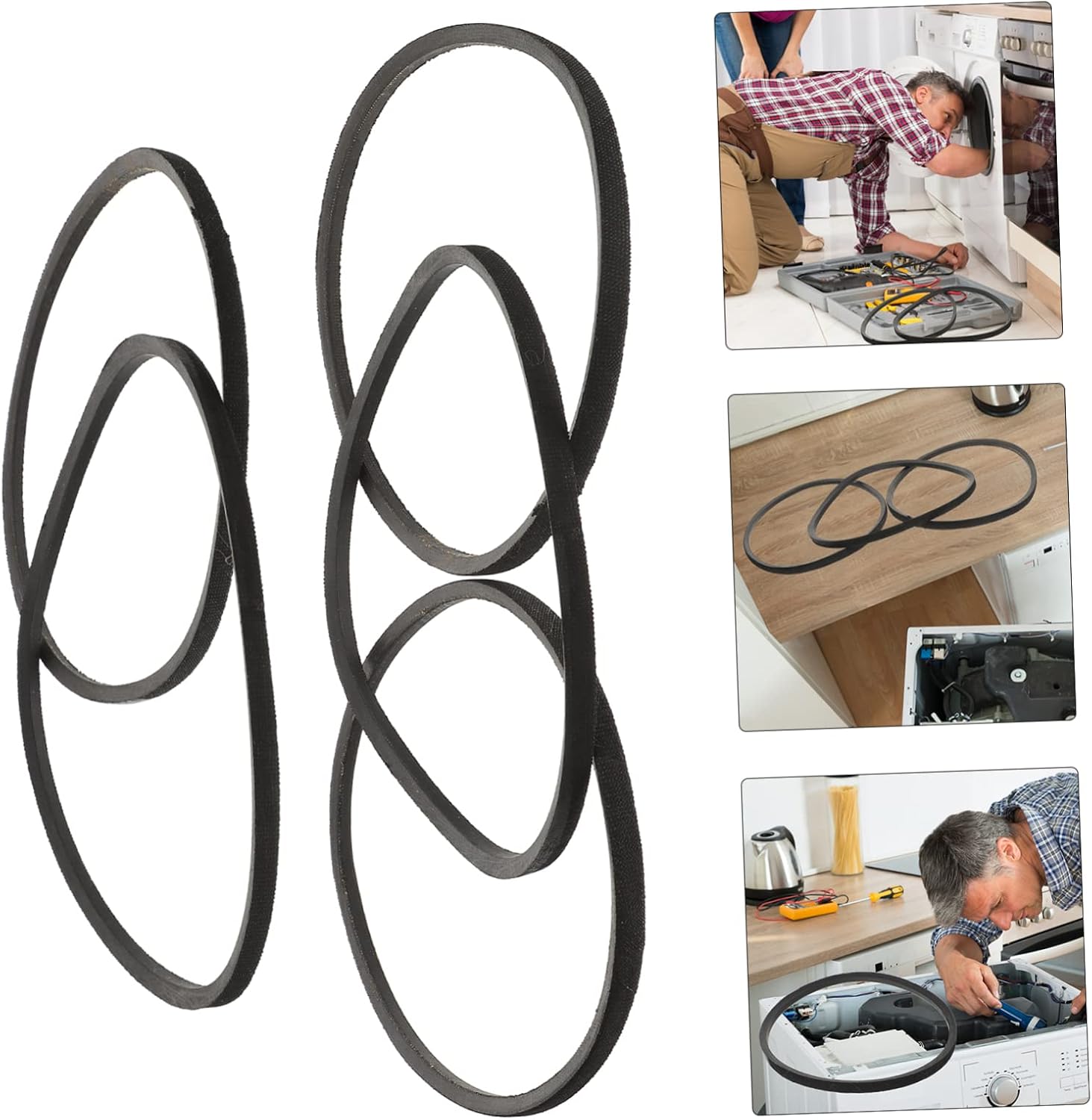 5pcs Drive Belt for Washing Machine Washer Replacement Parts High Elastic Material and Easy to Install Compatible Models