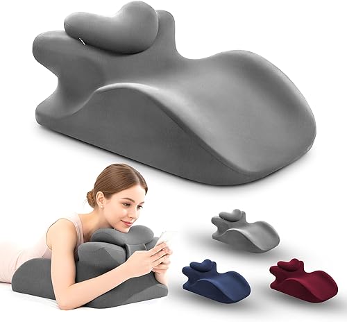 Miniatura 8 de Almohada de cuña de espuma viscoelástica para adultos, almohada ergonómica de lectura y cuña de cama para dormir, soporte de espalda, reflujo ácido
