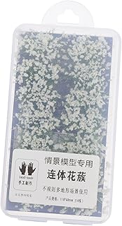 TOYANDONA 1 Box Grass Shed White Fake Flowers White Decor Zen Garden Decor Outdoor Static Scenery Model Flower Tufts Miniature Fake Plant Tuft Outdoor Scenery Material Siamese Flower Bushes