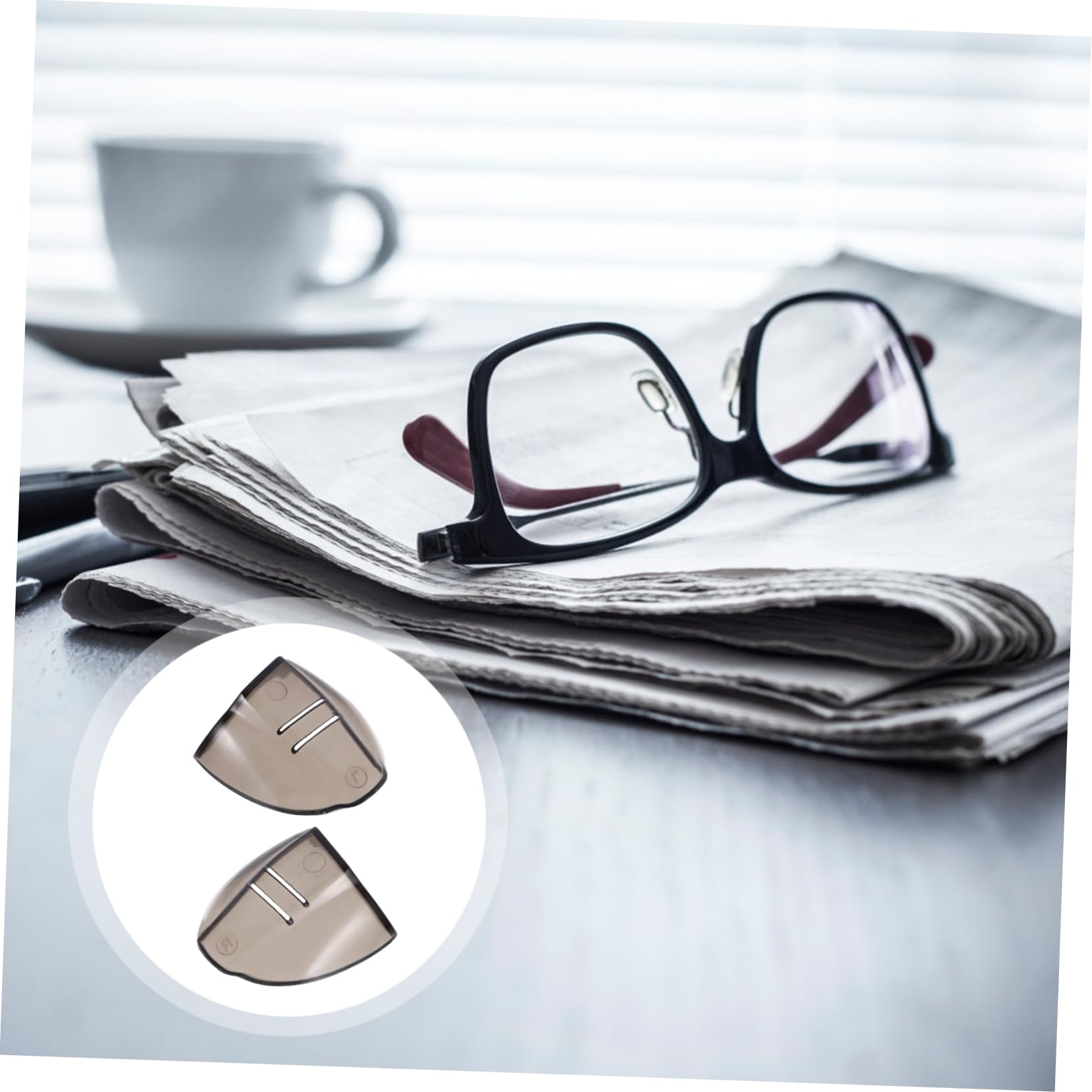 CLISPEED Protector Lateral Para Gafas De Tpu Color Marrón Oscuro, Protección Lateral Contra Salpicaduras, Ligero y Práctico Para Uso Diario, 2 Pares Por Paquete