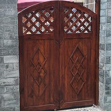 Saloon Swinging Doors Cafe Doors,Retro Cafe Swinging Door,Solid Wood Half Waist Cowboy Door,Bar Kitchen Partition Door,Bathroom Hallway Garden Fence Gate,with Hinges,Custom W 28 x H 24in