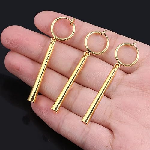 Miniatura 3 de UoYu 4 piezas de One P. Luffy Jewelry - Collar con colgante de esqueleto Roronoa Zoro, aretes de clip de moda de anime para fanáticos del disfraz de