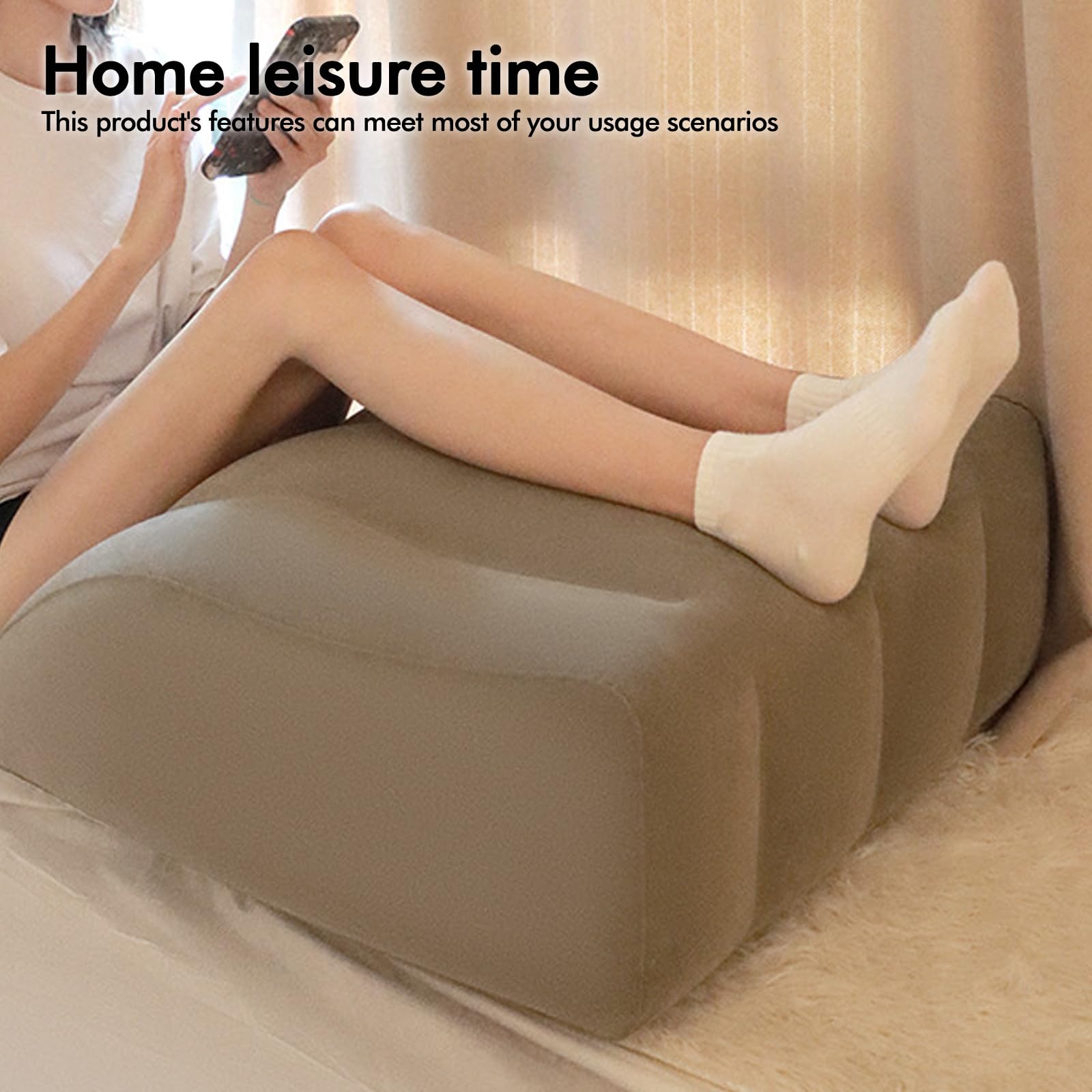 Cuscino gonfiabile per sollevare le gambe: cuscino gonfiabile per i viaggi, cuscino ergonomico a cuneo per dormire, adatto per rilassare i muscoli e alleviare il gonfiore