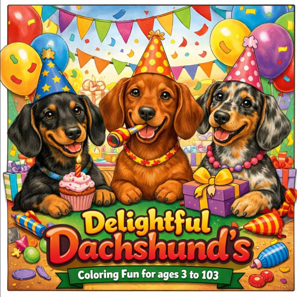 Delightful Dachshund's: Coloring Book