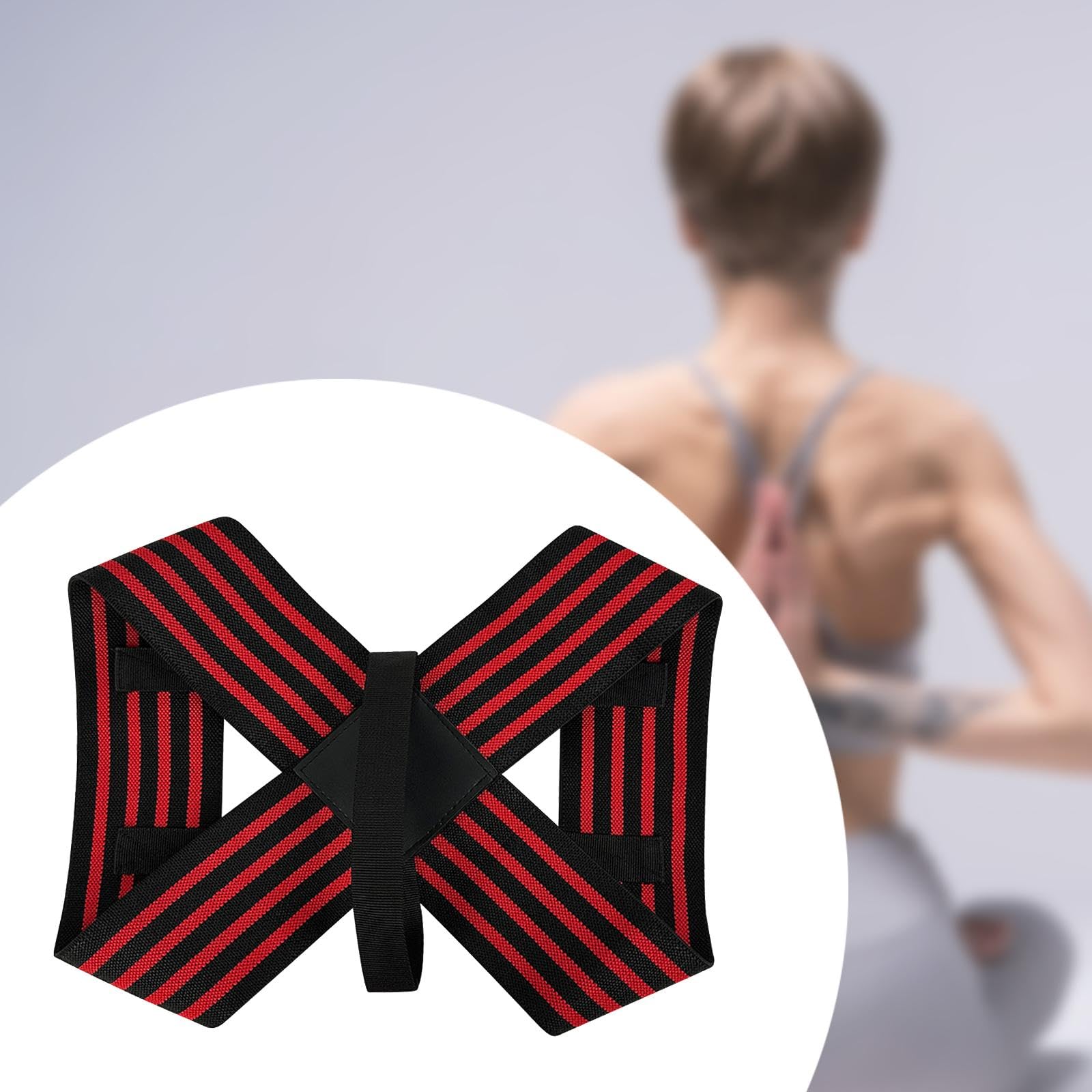 4 Pezzi Correttore Posturale Regolabile Fascia Dorsale Traspirante Raddrizzaspalle per Impiegata Operaio Adatto Fitness Allenamento Muscolare, Come immagine, 4 pezzi