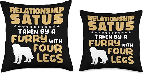 Miniatura 3 de Funny Valentines Day Quote Dog Animal Pet Design Relationship Status Fur Dog Pet Funny Dating Throw Pillow 16x16 Multicolor